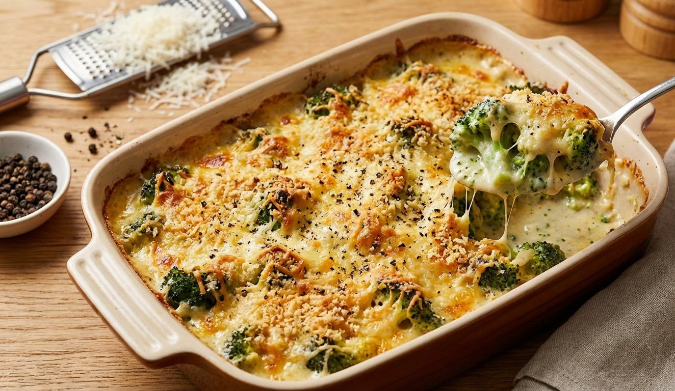 Roasted Broccoli Gratin