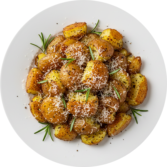 Truffle Parmesan Smashed Potatoes
